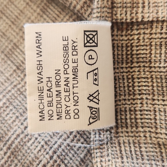 HART SCHAFFNER MARX Mens Tan/Cream Large Button Down - Picture 8 of 8